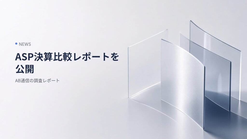 AB通信で大手ASP5社の決算比較レポートを公開しました